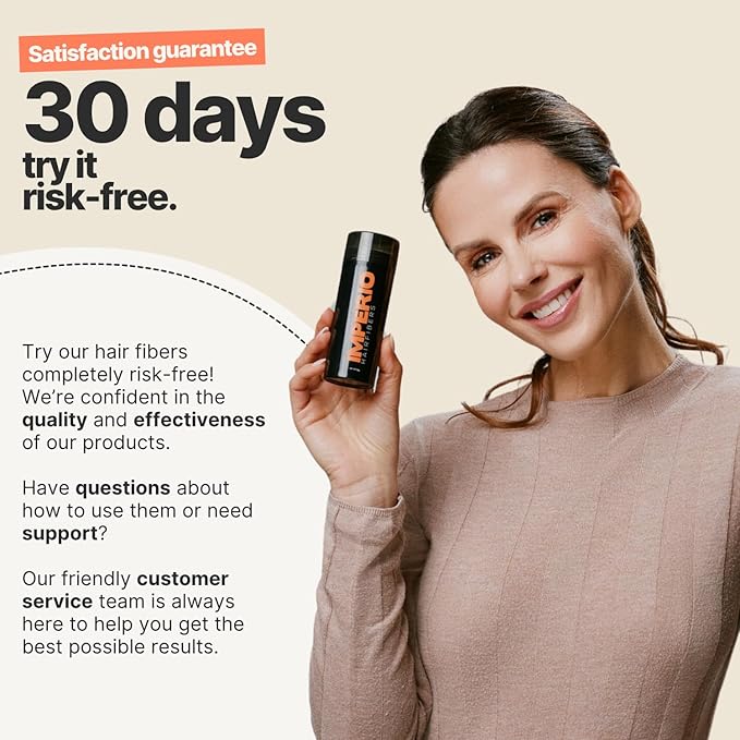 IMPERIO Hair Building Fibers for Thinning Hair - 26g Premium Hair Fibers for Women & Men in Hairdresser Quality - Hair thickening in less than 20 seconds (Light Brown)