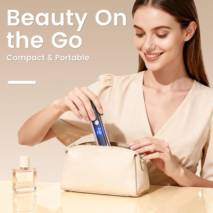 Bikini Trimmer for Women, 2-in-1 Electric Razor with Dual Heads, Ceramic Blade, Waterproof & Rechargeable, Painless Pubic Hair Shaver for Bikini, Underarm, Legs, Face | Gift for Her - ChampagneGold