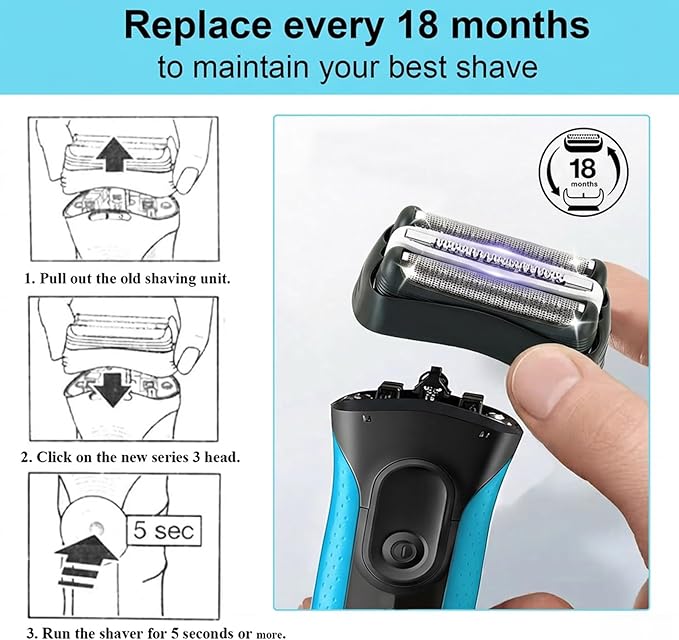 Series 3 32B Replacement Shaver Head, Compatible with S3 Razors 301S, 310S, 320S, 330S, 340S, 360S, 3000S, 3010S, 3020S, 30S, 3040, 350CC, 370CC, 3050CC