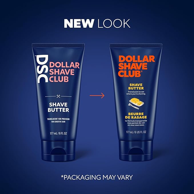 Dollar Shave Club | Shave Butter 6 ounce | Translucent Shaving Cream for Sensitive Skin,(Pack of 4)