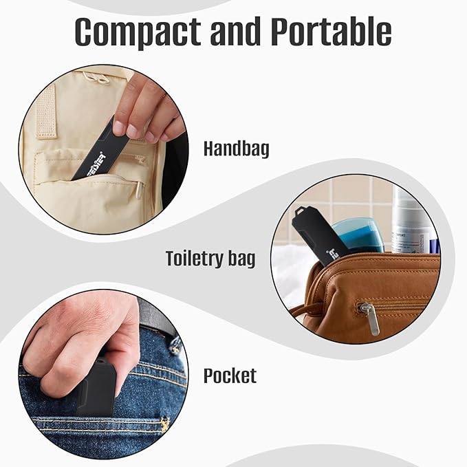Folding Hair Comb for Men, Pocket Comb with Fine & Wide Tooth,Styling Comb for Travel and Everyday Grooming Combing Hair,Beard or Mustache