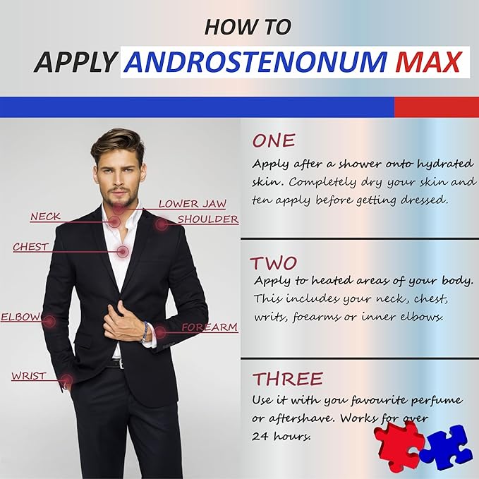 ANDROSTENONUM X2 Pheromone for Men - Male Pheromones Cologne - Extra Strong Pheromone Gift for Him – Musk, Exotic Fruits and Amber Scent - Roll-On 0.27 Fl. Oz