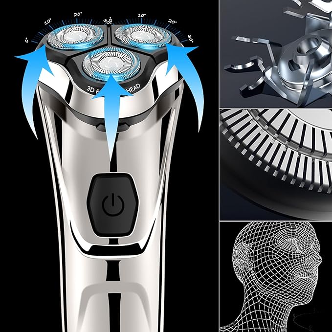 Shaver Replacement Blade for 3D floating shaving Waterproof Electric Razor Replacement Heads Bald Replacement Heads Razor Blades
