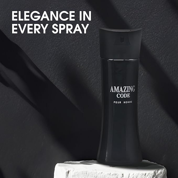 Amazing Code Men's Cologne,Bold Scent Eau de Toilette,3.4 Fl Oz Perfume for Men Every Day Used