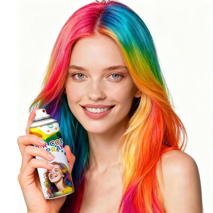 Temporary Red Hair Color Spray & Wax | Non-Sticky, Natural Look | Washable One-Time Use Hair Dye for Halloween, Cosplay, Festivals | For Women, Men & Kids (Fired Red)