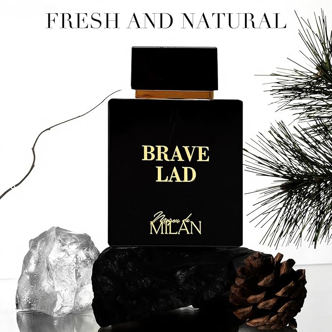 BRAVE LAD, Men's Cologne Gift, Long Lasting EDP Fragrance, Perfume for Men with Bold Character, Masculine Scent Ideal for Daily Use, 3.4 Fl Oz