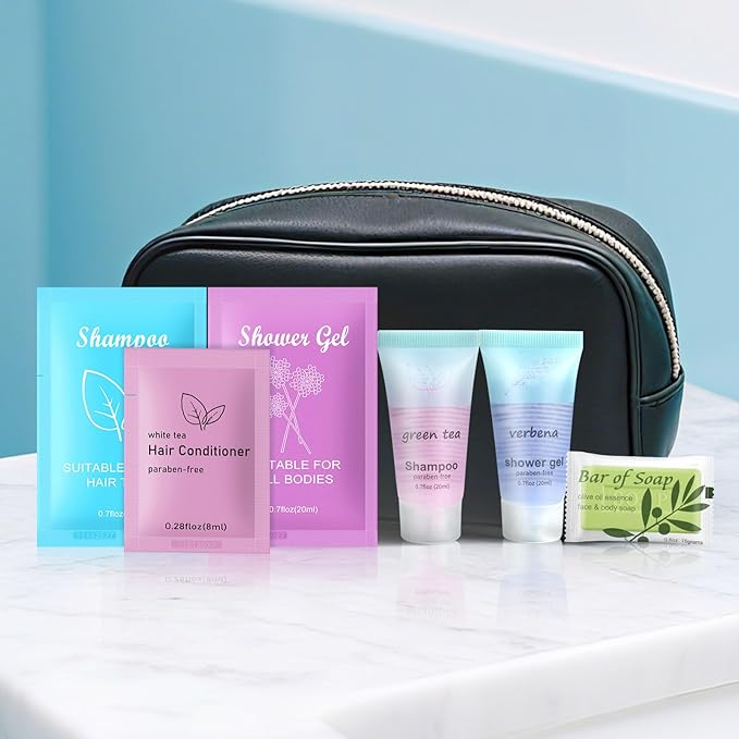 Travel Size Body Wash Bulk,0.7 fl oz (20ml) Small Size Mini body wash,Verbena Scent,Hotel Supplies Bulk for Guests Airbnbs Homes Resorts Offices and Gyms(pack of 20)