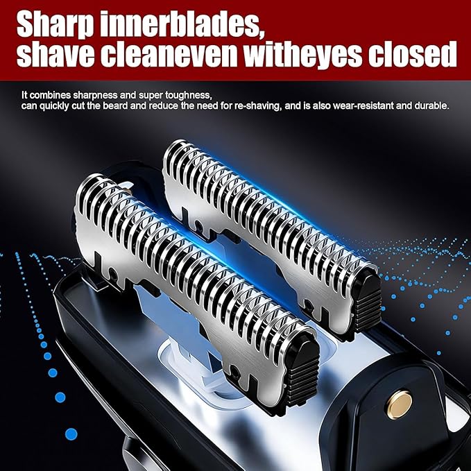 1Pack Replacement Blades and Foil Compatible with Panasonic ARC5 5-Blade Shavers, Compatible with WES9032P ES9032 ES9034 ES9036 ES9038, Fits Models ES-LV61, ES-LV65, ES-LV67, ES-LV95 1Cleaning Brush