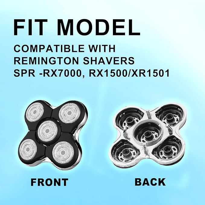 Shaver Replacment Heads Pro Head Shaver Replacement Blades Compatible with Re-ming-ton Balder Pro Head Shaver Model XR7000 precision electric razor replacement heads for bald men (1 PACK)