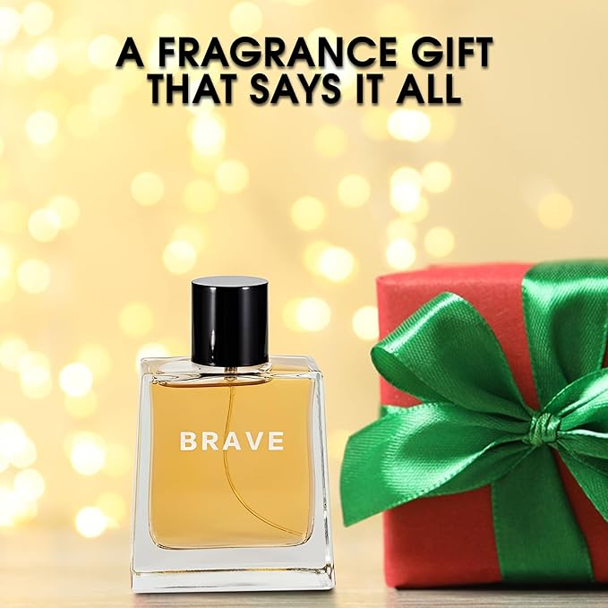 Men’s Cologne Brave Original Natural Spray Eau De Toilette,Long-Lasting Scent Perfume for Men Elegant Bottle - Great Holiday Gift, 3.4 Fl Oz/100 Ml