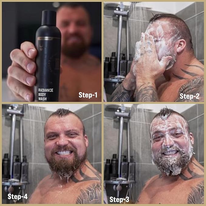 The Beard Struggle Men's Body Wash Viking Storm - Silver Collection - Skin Cleaning Agent - Natural Body Wash - Shower Gel Liquid Soap - 240 mL / 8 US. fl. oz.