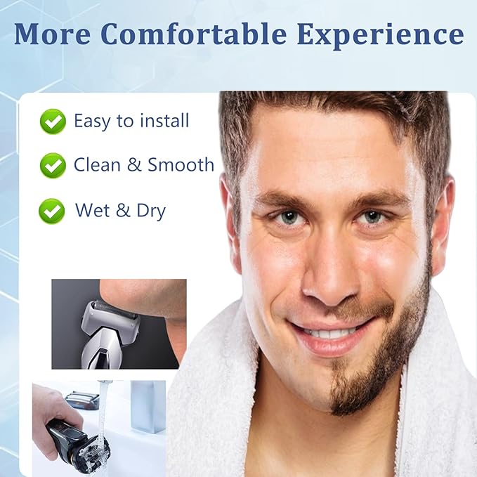 WES9032P Shaver Replacement Blades & Foil Compatible with Panasonic arc5 Shavers | Complete Replacement Kit for Models ES-LV9N, ES-LV95, ES-LV65, ES-XLV9C(1 Foil+2 Cutters) (Arc5(1Foil+2Cutters))