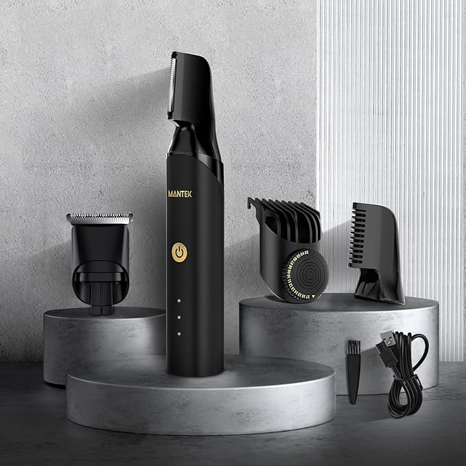 Body Trimmer for Men, Includes 2 Quick Change Trimmer Heads Electric Body Groomer Shavers