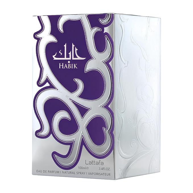 Lattafa Habik – Spicy, Aromatic, Woody, Musky – Eau de Parfum Spray Long-Lasting Fragrance for Men, 3.4 Ounce / 100 ml