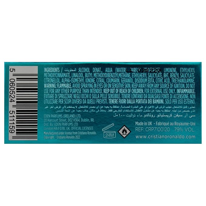 CR7 Origins Cristiano Ronaldo - Eau De Toilette Cologne Scent for Men - With Pineapple Sorbet, Mandarin, and Patchouli - From Cristiano Ronaldo's Original Men's Fragrance Collection - 1.7 oz