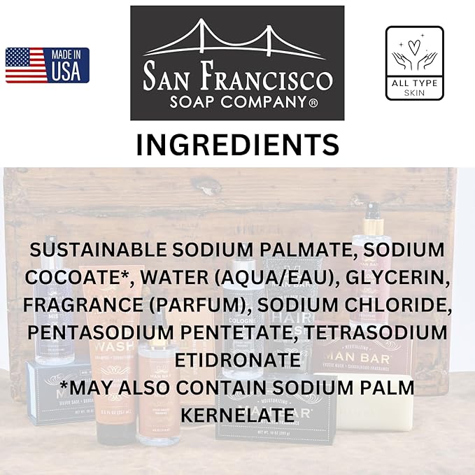 San Francisco Soap Company Golden Scotch Scented Bar Soap