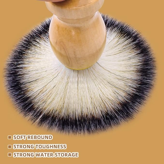 Shaving Brushes for Men – 3 Pack Vegan Shaving Brush Set with Soft Synthetic Bristles for Gentle Face Cleaning,ideal for Travel & Daily Use, Gift for Father's Day, Birthdays, and Christmas