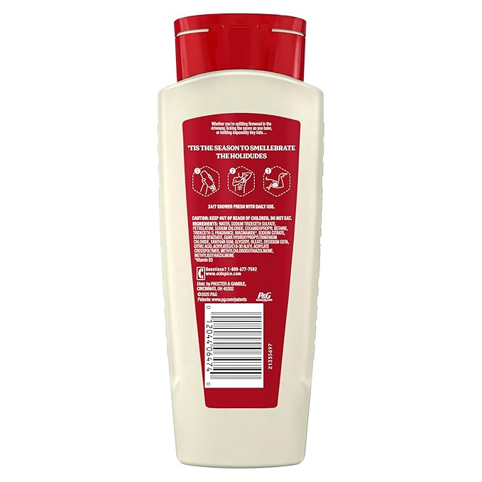 Old Spice Body Wash for Men, Holidudes Holiday Edition, 24/7 Holiday Freshness, Lasting Scent and Rich Lather, Stocking Stuffer, Jacked Frost Frosted Mint Scent, 16 oz