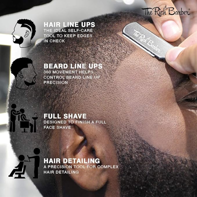 The Rich Barber Single Edge Razor Blades Designed for Straight Edge Shaving Razor Holder - (100 Pack)
