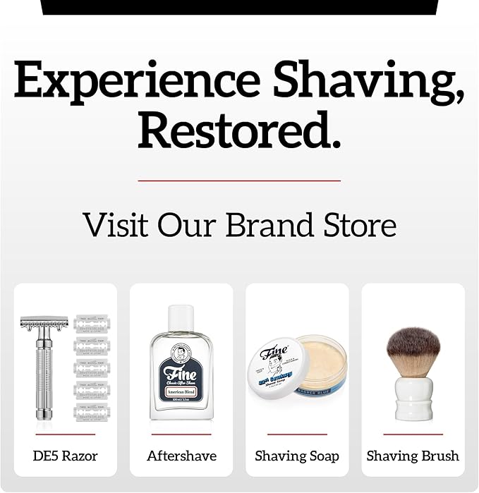 Mr. Fine Better Than Badger Shaving Brush, Ultra-Soft Synthetic Angel Hair Bristles for Men’s Wet Shaving, Easy Lather & Smooth Glide, Ergonomic Handle, White