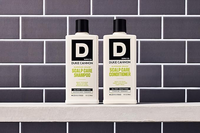 Duke Cannon Superior Grade Scalp Care Conditioner for Men, 14 oz – Vitamin B5 for Hydration, Rosemary & Arnica for Scalp Soothing, Shea Butter & Coconut Oil for Moisture, Sulfate-Free