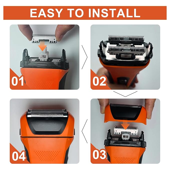 7045-2201 Shaver Head Replacement Foils&Cutters and Head Compatible with wahl Orange lifeproof 7061 Series (Orange-2 PCS)