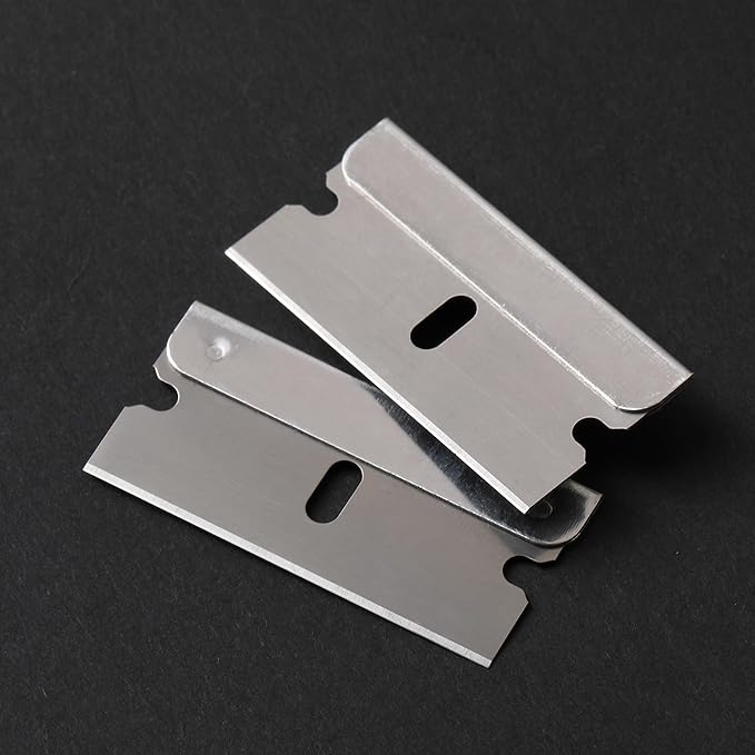 Bates Single Edge Razor Blades, 100 Pack, Stainless Steel Straight Edge Razor Blades