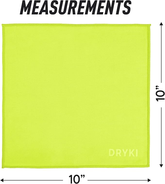 Sweat Absorbing Handkerchiefs - The Original Pocket-Sized Sweat Towels - Quick-Dry Microfiber Sweat Rags for Face, Hands, & Body - Men & Women - Gym, Sports, and Work (High-Vis Yellow: 5 Pack)