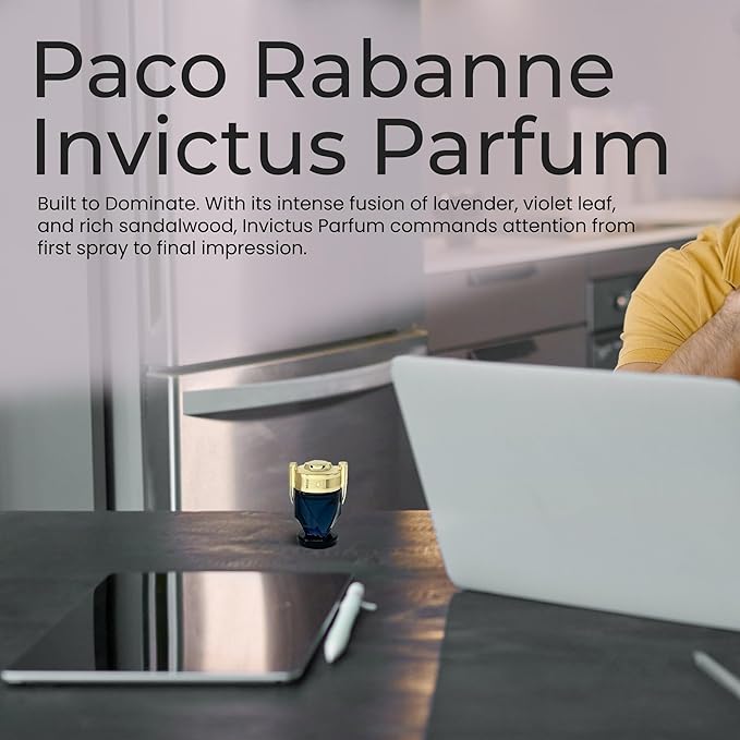Paco Rabanne Invictus Parfum for Men Mini Perfume Splash 0.17 oz