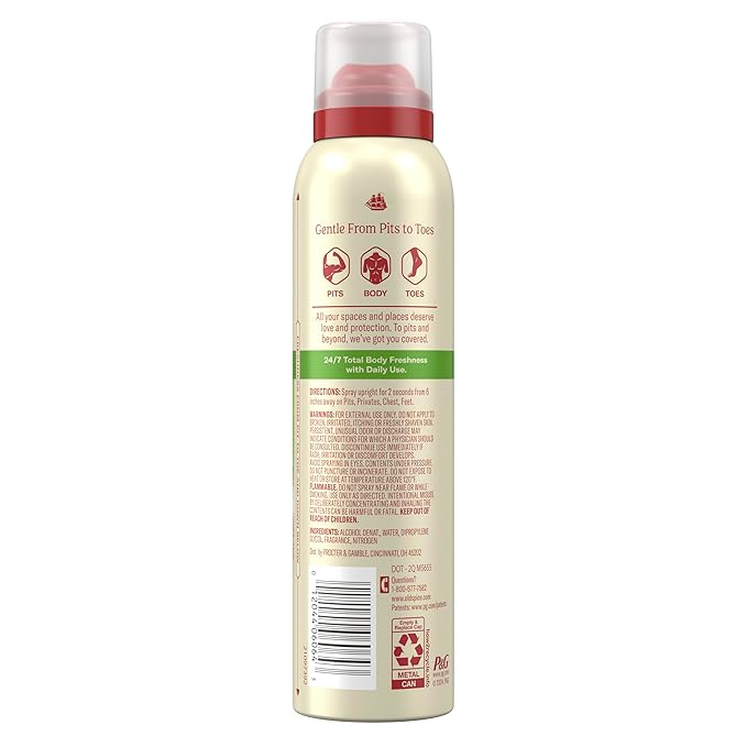 Old Spice Whole Body Deodorant Spray for Men, Aluminum Free, Fiji Scent, 24/7 Odor Protection, 24/7 Lasting Freshness, Dermatologist Tested, Gentle on Skin, Safe to Use All Over, 3.5 oz