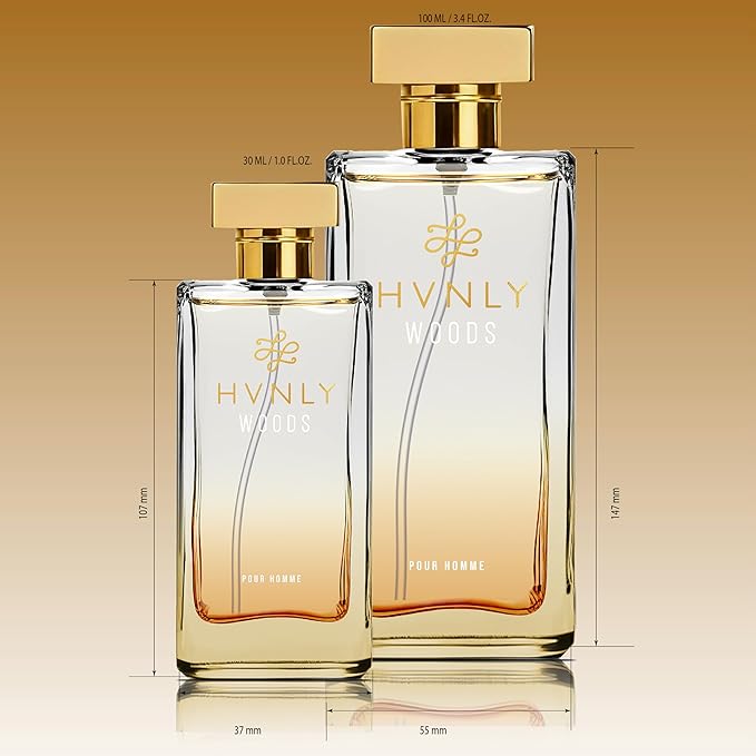 HVNLY Woods EDP | Cologne for Men | An Ideal Gift | Premium, Strong & Long Lasting Fragrance | Sandalwood, Oudh, Musk & Spices | Ideal Perfume for Office Wear & Day Wear | 1.0 Fl.Oz