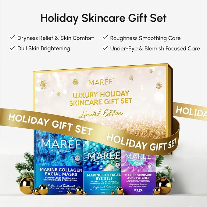 MAREE Blemish Acne Clearing Polishes - Daily Facial Radiance Toner Pads - Witch Hazel Pads Acne Face Toning - Acne Skin Care with BHA Salicylic Acid - Blemish Clearing Witch Hazel Device