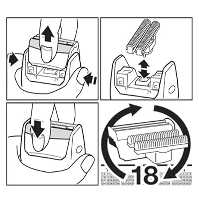 51S Series 5 Replacement Head Compatible with Braun Series 5 Replacement Foil and Cutter 360 Complete Activator ContourPro Shaver