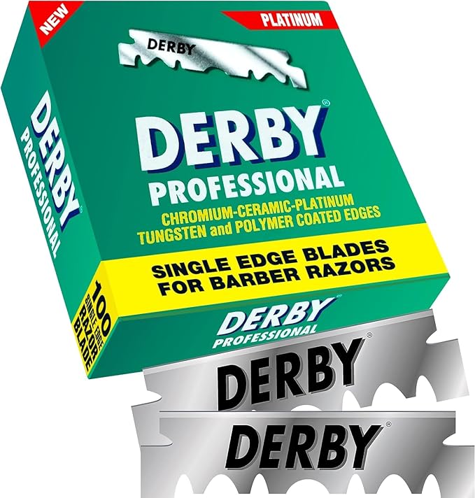 Derby Professional Single Edge Razor Blades, 100 Count