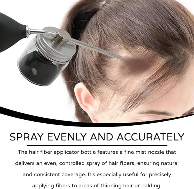 Hair Fiber Spray Bottle With Hairline Optimizer,Spray Applicator,Hair Fiber Spray Applicator,For Hair Building Fibers, Dry Shampoo And Cosmetic Powders