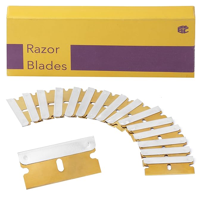 Bates Choise - Single Edge Razor Blades, 50 Pack, Gold