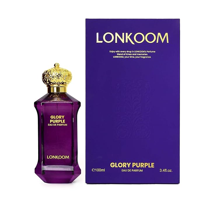 LONKOOM Glory Purple Perfume for Women Men, 3.4 Fl Oz/100ml Eau De Parfum Spray Unisex Long-Lasting Fragrance, Floral Fruity Notes of Berries, Orange, Jasmine, Freesia, Magnolia, Patchouli, Sandalwood