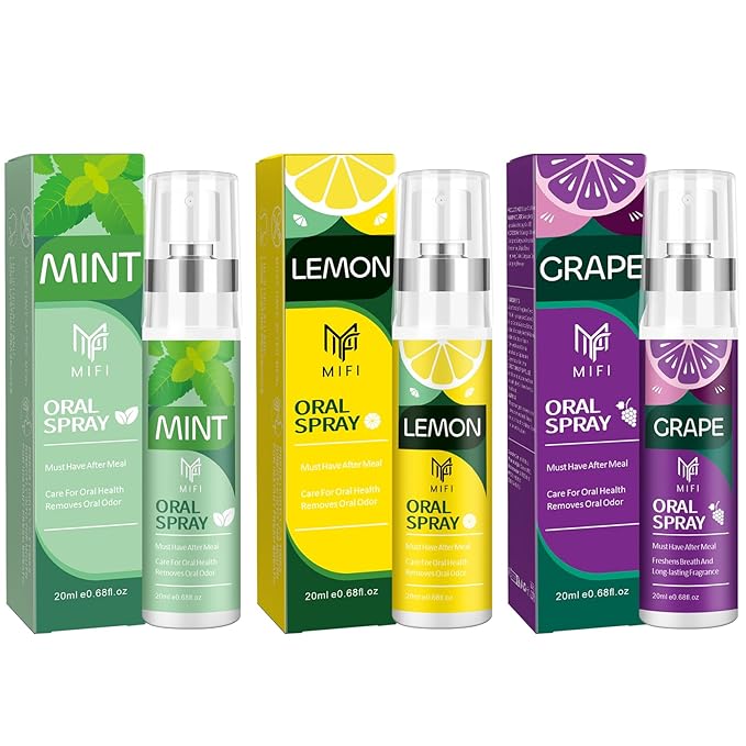 PEGO Oral Spray for Adult,Oral Freshness Spray,Fruit-Flavored,Sugar-Free,Dry Mouth Spray,Dry Mouth Relief,Removes Oral Odor,Fights Bad Breath,Oral Care Spray(Grape Flavor*2Pack)