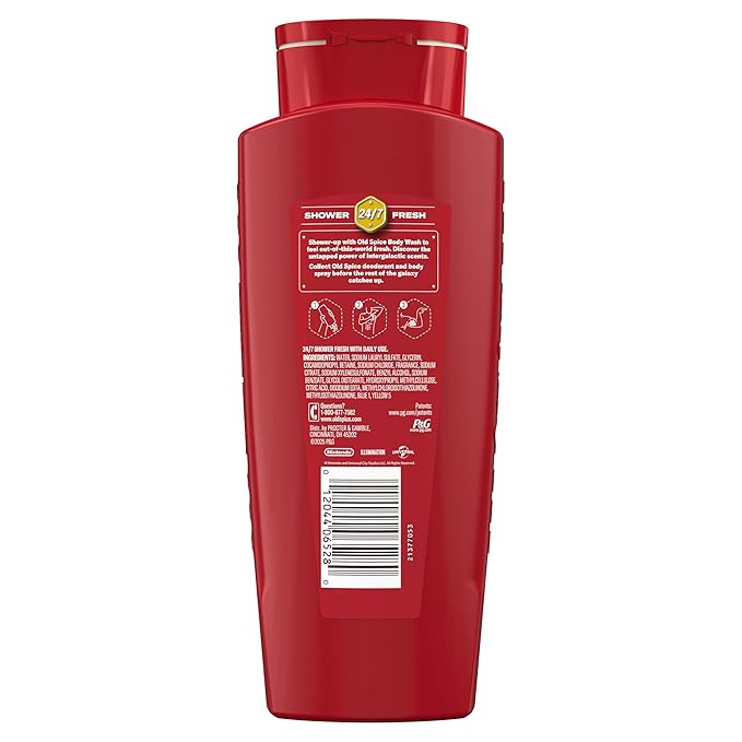 Old Spice Body & Face Wash for Men, x The Super Mario Galaxy Movie, 3X Defense, 24/7 Shower Fresh with Long Lasting Scent, Smell Super with Desert Detour, Vanilla Sands Scent, 24 oz