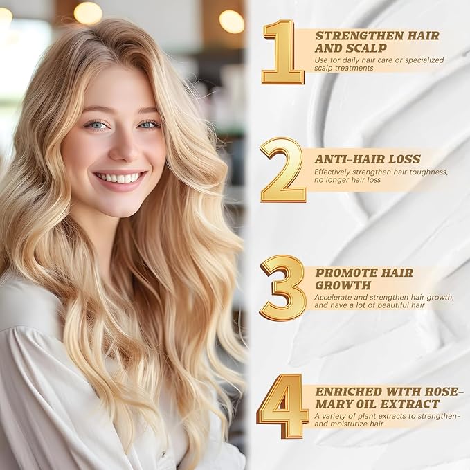 Anti-Hair Fall Hair Loss Shampoo, Anti Hair Loss Shampoos for Women, Ginseng Ginger Hair Growth Shampoo, Rich in Various Plant Extracts for All Hair Types (300ml, 2Pcs)