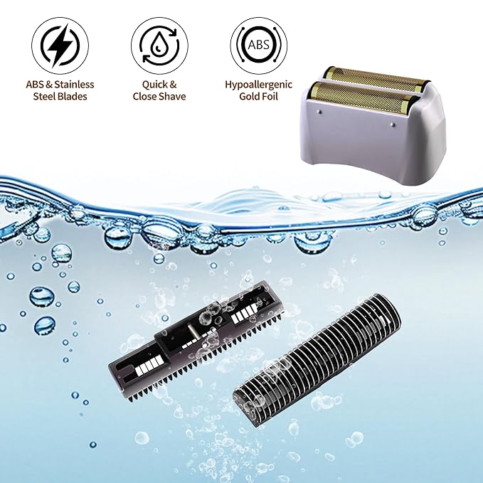 1 Pack Foil Shaver Replacement Foil Fits for Andis Foil Shaver TS1 (17150, 17235, 17220) and TS2 (17200), Gold