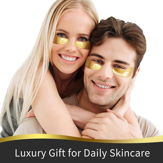 Under Eye Patches, 40 Pairs Eye Mask for Dark Circles, Puffy Eyes, Undereye Bags,Wrinkles,Eye Mask Patches with 24K Gold, Eye Treatment Skin Care for Men & Women Gift