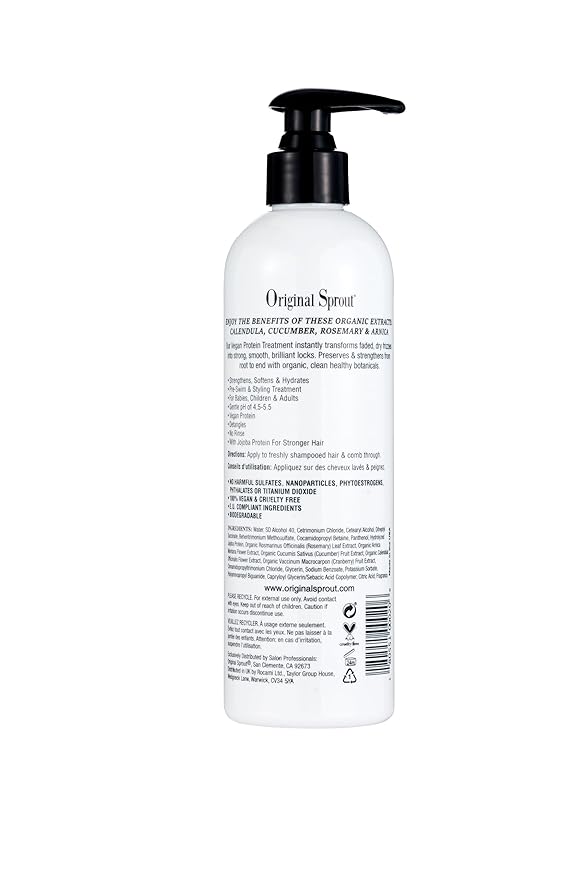 Original Sprout Leave-In Conditioner, Lightweight Moisturizing Conditioner for Dry & Damaged Hair, Detangles, Tames Frizz & Adds Shine, Vegan, Sulfate Free, Safe for Kids & Adults, 12 fl oz