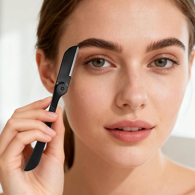 4Pcs Dermaplane Razor for Women Face- Professional Face Razors for Women and Men - Eyebrow Trimmer, Shaver, Dermaplaning Tool for Smooth Skin Care