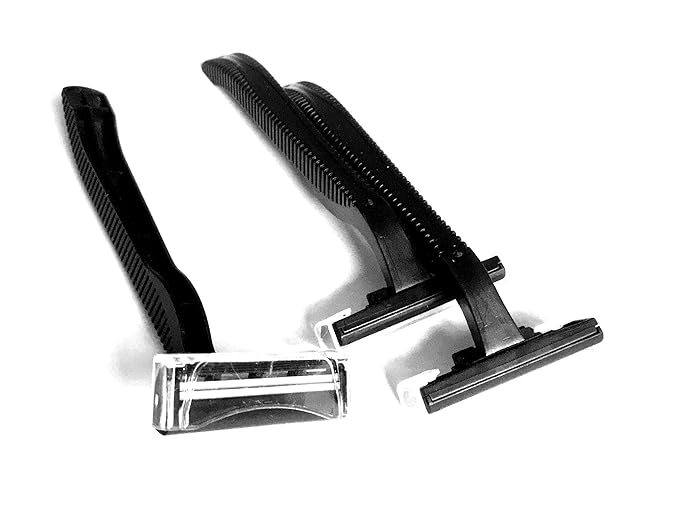 200 Box of Bullet Blades Black Razor Blades Disposable Stainless Steel Hospitality Quality Shavers High End Twin Blade Razors for Men and Women