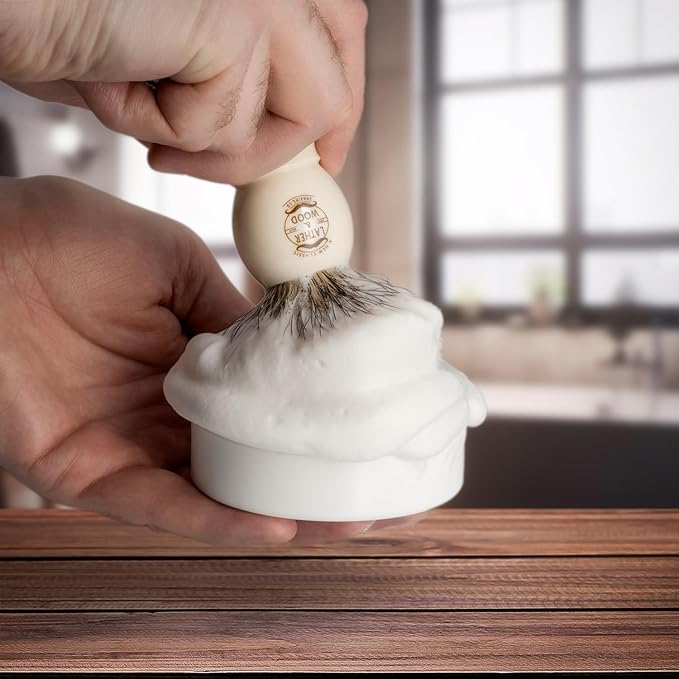 Shaving Brush for Men – Synthetic Shaving Brush with Ultra-Soft Bristles, Quick Dry Design & Rich Lather Performance