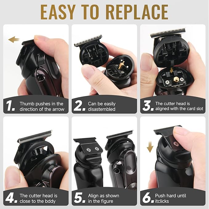 Beard Trimmer for Men - Professional Hair Clippers Zero Gapped T-Blade,Waterproof Cordless Rechargeable Electric Shaver Men's Grooming Kit for Fading & Nose Hair Trimmer, Grooming at Home