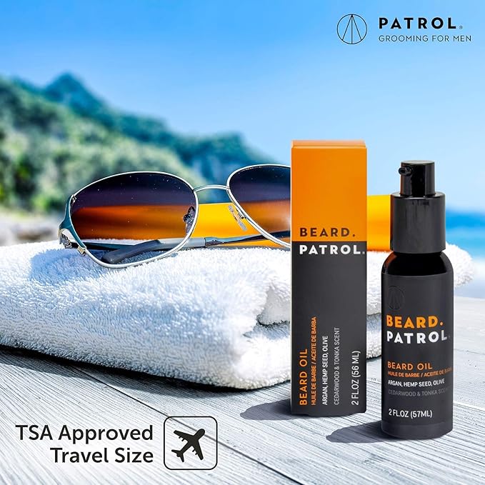Bump Patrol Beard Patrol Beard Oil for Men – Natural Grooming Serum and Mustache Conditioner, Softens, Smooths and Strengthens Growth, Cedarwood and Tonka - 2 fl oz - Pack 1