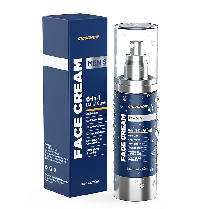 Men’s 6 - in - 1 Face Cream | Anti - Aging & Moisturizing- 1.69 fl oz (white)