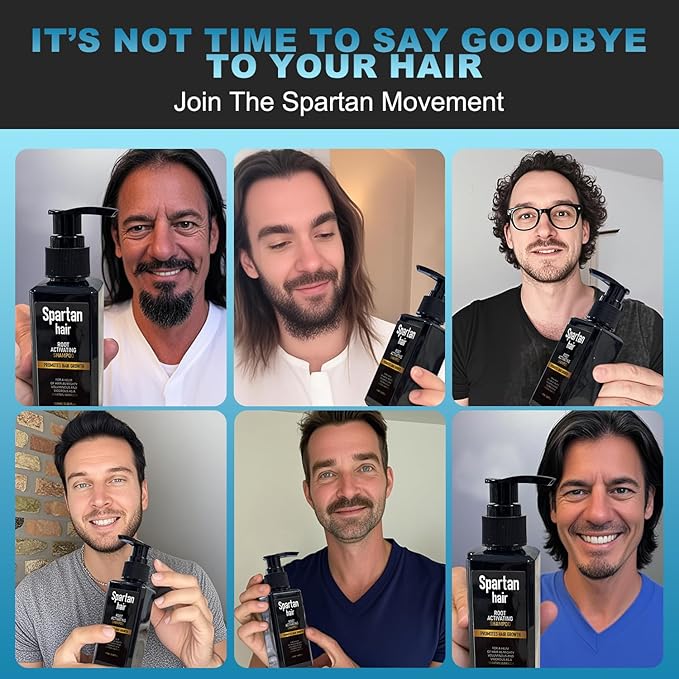 Shampoo for Men- Strengthening & Smoothing System for Thinning and Gray Hair - Adds Volume & Nourishes - Men & Women